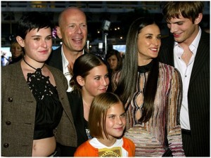 Demi Moore s rodinou